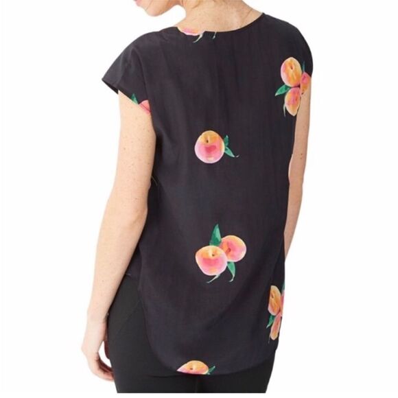 Alternative Apparel Peaches Silk Blend Black Top - Picture 2 of 11